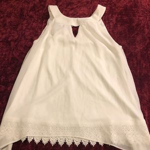 White Sleeveless Blouse
